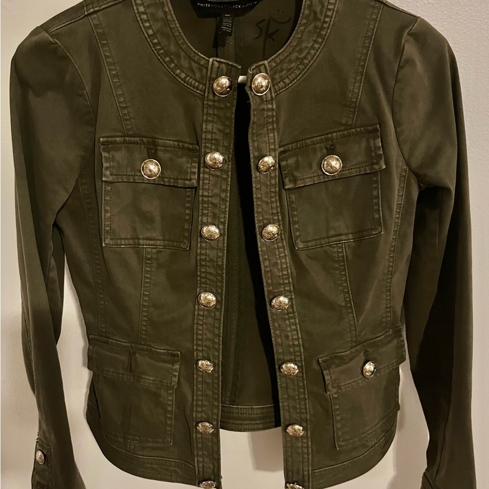 WHBM Woman’s Army Green Jean Jacket 🖤